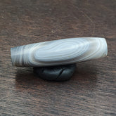 Antique Yemeni Old Agate Middle Eastern Gray Agate Bead